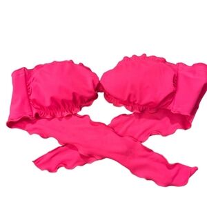 NWOT Victoria's Secret ruffle bandeau bikini top